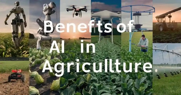 Kollaasi tekoälyn käytöstä maataloudessa